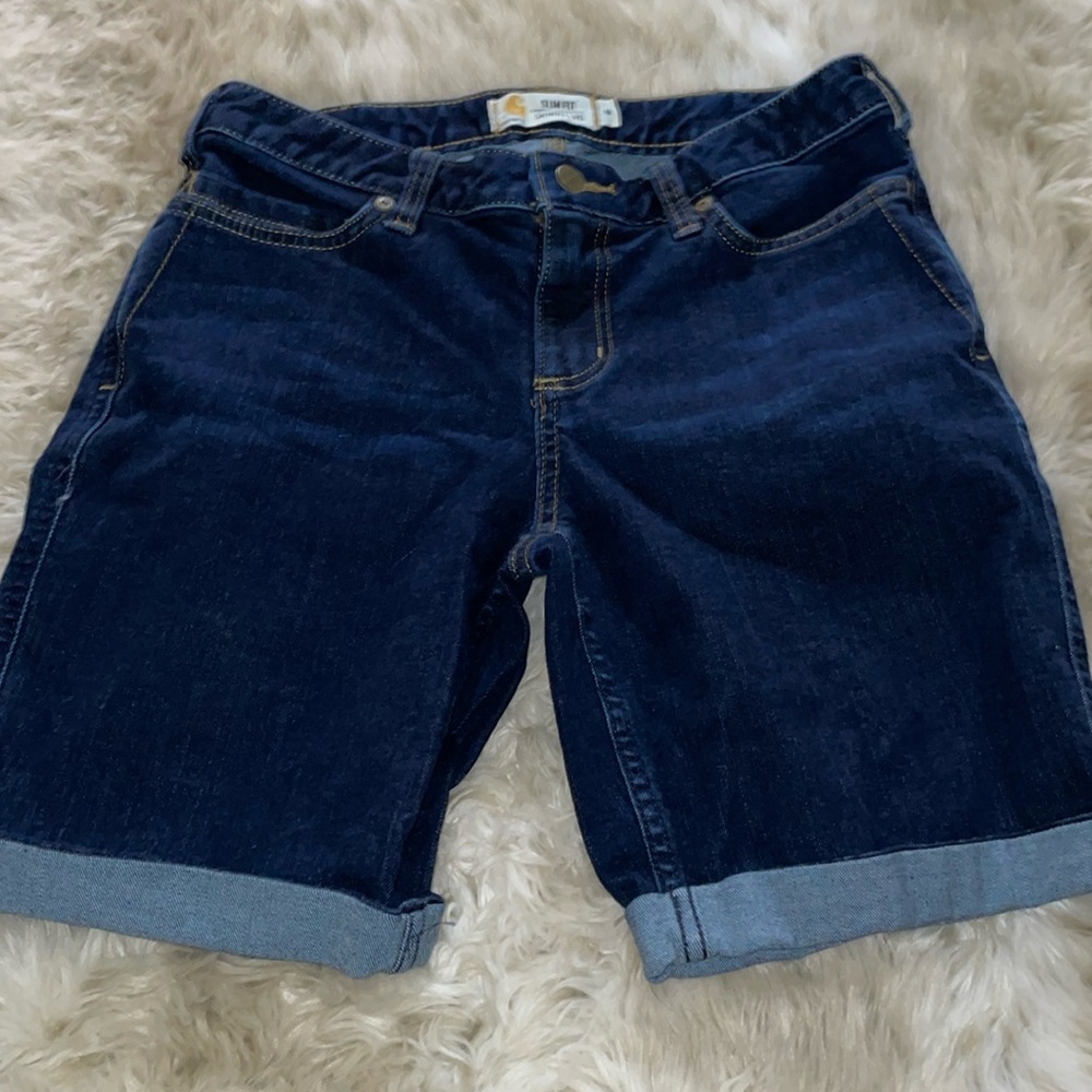 Carhartt slim fit skinny leg size 6 denim shorts